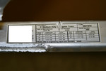 Spec plate on section that failed